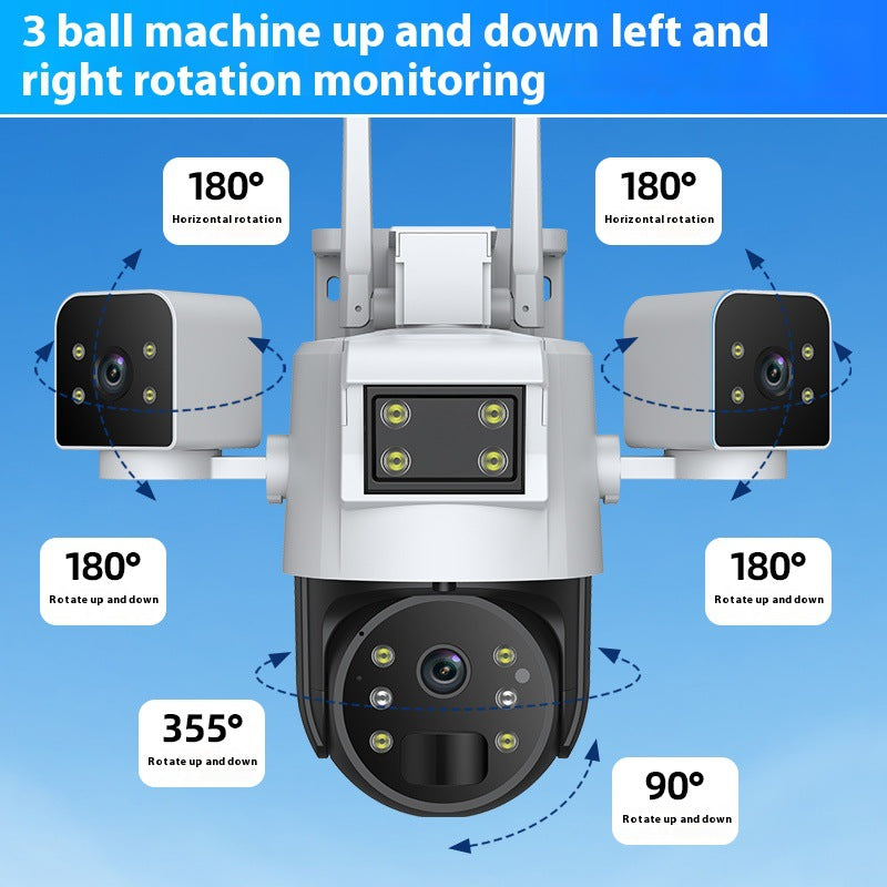 Customized home mobile phone remote 360 degree high definition night vision no electricity no network outdoor solar surveillance camera