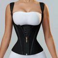 European and american cross-border hot-selling products, direct from the manufacturer: 15 fishbone zipper, double-breasted, double-layered compression shapewear tank top with latex tummy control
