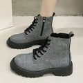 fashionplus sizeboots women exportbritishthick sole single boots retroflats short boots