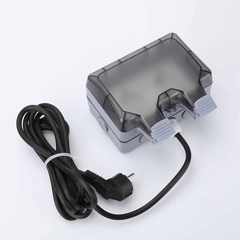 Two-position lamp with switch with wire German two-position European standard German outdoor rainproof socket splash-proof box household