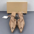 Spanish trendy brand 2024 french pointed-toe elegant criss-cross mesh stiletto heel sandals with elastic back strap for women
