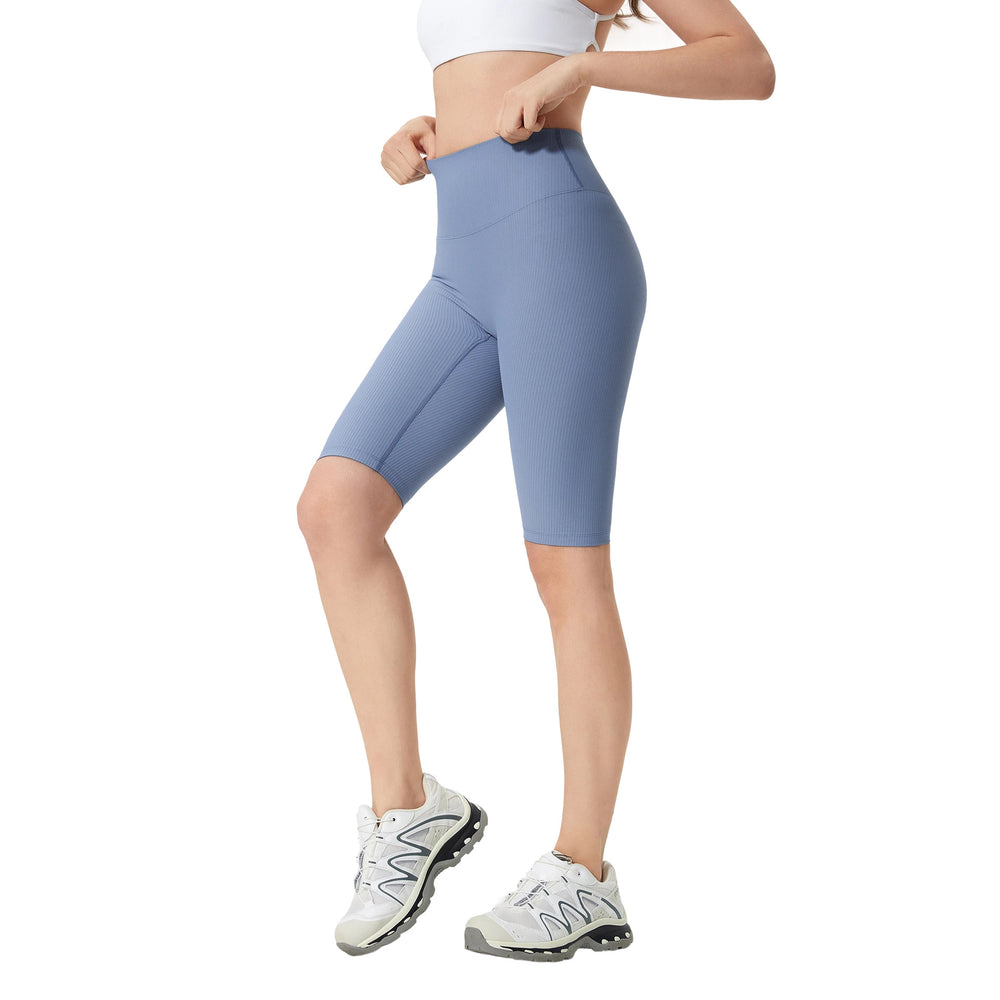Spring/summer high-waisted tummy control yoga leggings - tight fit, butt-lifting, fitness capris - outdoor cycling & sports shorts for women (d25042)