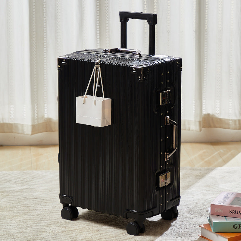 2025 luggage simple Internet celebrity ins retro travel 24 inch box 26 inch trolley case silent wheel durable