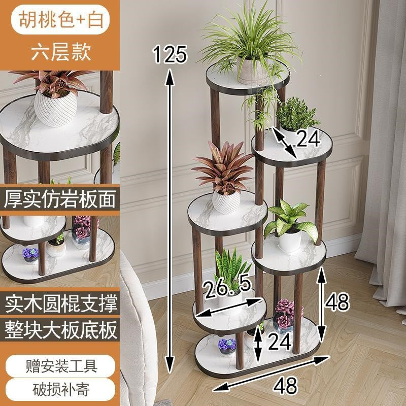 Bogu rack solid wood chinoiserie small duobao pavilion purple clay teapot tea set shelf flower pot plant rack display rack