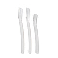 Shurmei 3-piece straight-handle eyebrow razor set - women's long-reach micro precision safe anti-scratch eyebrow shaping kit