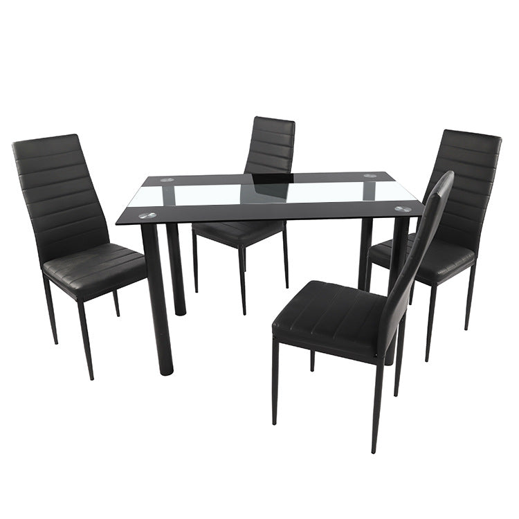 Glass dining table tempered glass dining tablefor home dining table and chair combination modern casual negotiation table