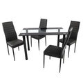 Glass dining table tempered glass dining tablefor home dining table and chair combination modern casual negotiation table