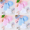 european and american hot-selling new girls' fashion striped top + skirt + hat three-piece set - cross-border hot item
