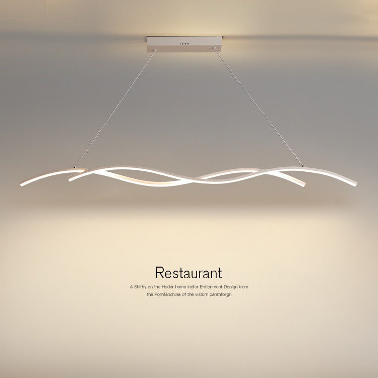 Long restaurant chandelier modern minimalist creative dining table dining room bar lighting designer minimalist personalized restaurant light