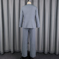 New fashionable design long-sleeve blazer and high-waisted straight-leg pants two-piece set