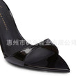 Export white pointed toe open toe thin heel high heel slippers slip-on cross-border fashion half drag outweareasiest for matchfashion style