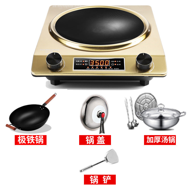 Factory direct concave induction cooker 3500w commercial high-power hot pot stir-fry battery oven home induction cooker