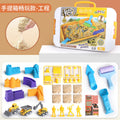 New children's space-themed sand art storage box set - cake castle suitcase pretend play molding sand toy