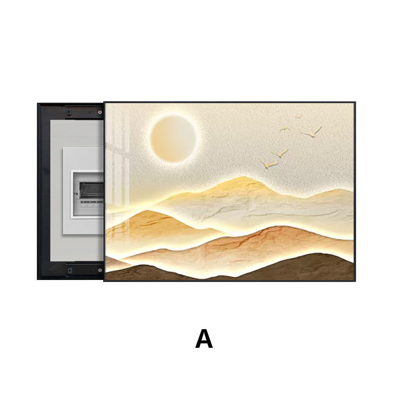Rizhao Jinshan meter box decorative painting light luxury high sense push-pull blocking distribution box hanging painting mural