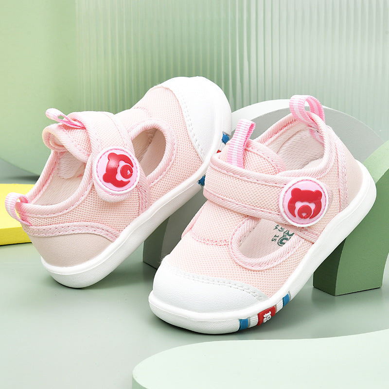 Baby sandals for boys, summer first walker shoes, 0-1-2 years old infant anti-slip soft sole mesh shoes for babies and toddlers, baby girl shoes