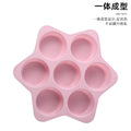 in stock new silicone hamburger baking pan breathable cut out hamburger mold 7-hole silicone bread mold
