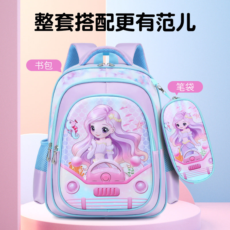 New arrival: elementary school backpack set (grades 1-3) - cute cartoon princess & astronaut designs for boys & girls - two-piece set