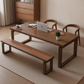 Solid wood rectangular desk - thickened office conference table, study reading desk, large home computer desk