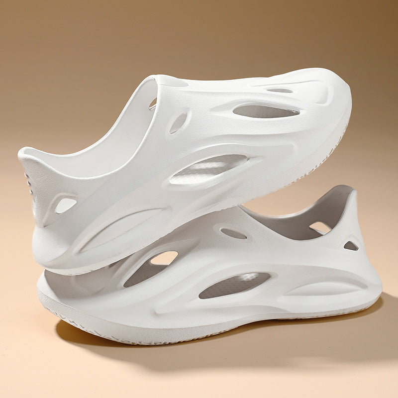 Cross-border hole shoes men's summer soft-soled stepping on shit feeling sports coconut sandals boys wear beach bag head slippers