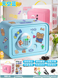 Large upgraded blue [fingerprint + password + key] gift box