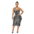C6273   fashion women's solid color camisole sleeveless mesh rhinestone long dress