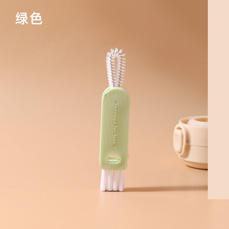 Insulated cup lid gap cleaning brush cup handy gadget cup brush multi-function three-in-one groove bottle mouth for home