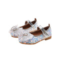 Girls'  spring new collection: sparkling soft-soled princess leather shoes for mid-to-large children - wholesale direct from the manufacturer, featuring hook-and-loop fasteners