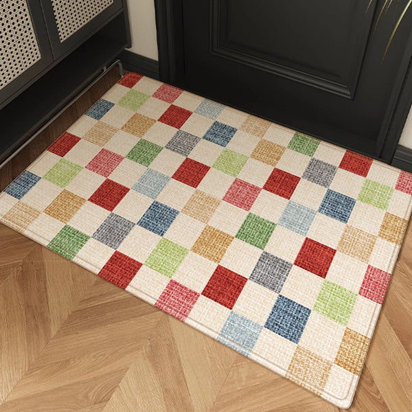 American retro modern home floor mat, door mat household light luxury leave-in non-slip foot mat can be cut household carpet