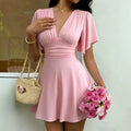 new european and american cross-border trade summer fitted dress