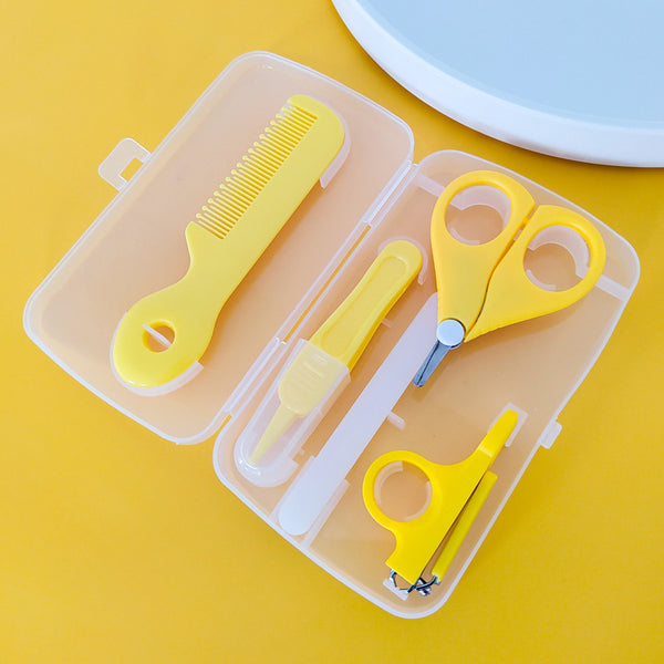 Infant nail clippers, scissors, hair care, comb set, newborn booger clip, nail daily care 5-piece set