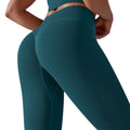 fashion seamless knittingpure colorhigh waist tight peach butt yoga pants sports running fitness nine-point pants