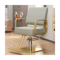 Light gray leather stainless steel gold square plate