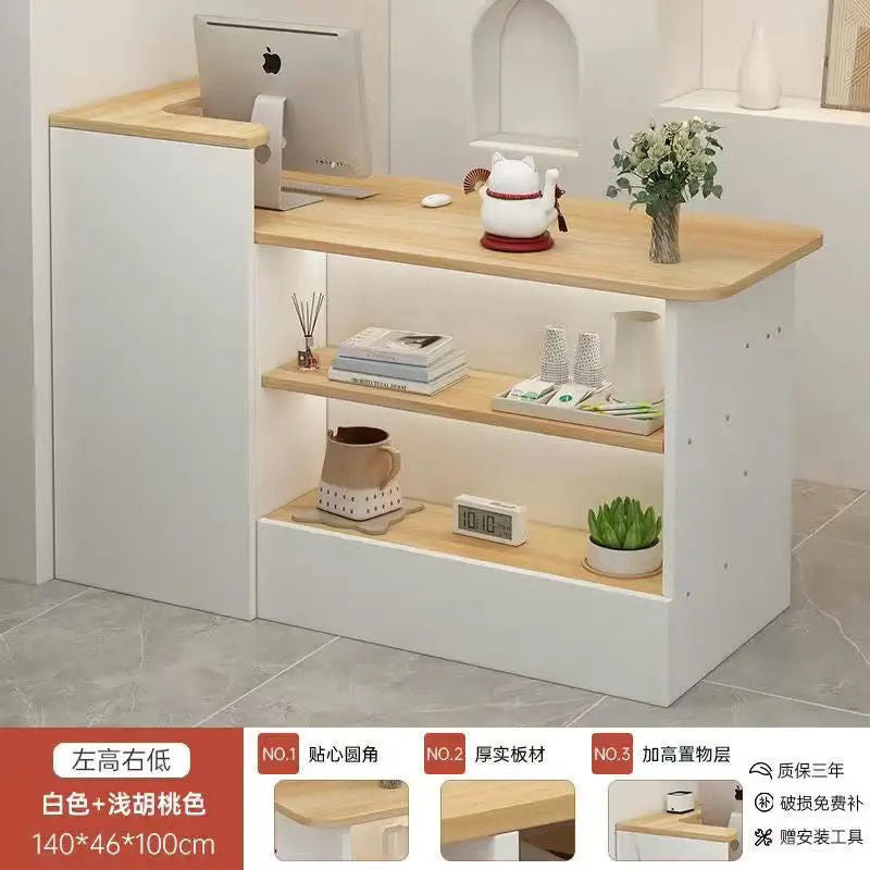 Cashier counter - minimalist modern design for small shops, clothing stores, women's apparel boutiques, beauty salons, commercial bars, and nail salons