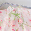 Summer lightweight chic girls' dress - floral cheongsam princess dress for baby girls - perfect for summer and first birthday celebrations