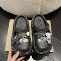 2024 hot style clogs for women wholesale summer outwear cute cartoon toe cap two-wear beach popular height-increasing sandals