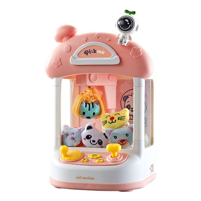 Kids mini claw machine electric sound and light clip doll gashapon candy game machine boys and girls gift toys