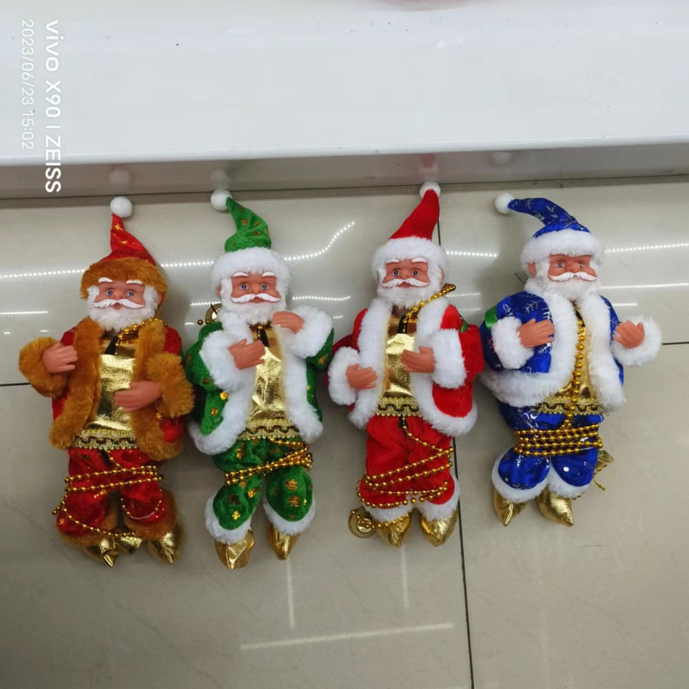 Santa claus climbing beads toy climbing rope old man music electric doll christmas gift decoration gift cross-border