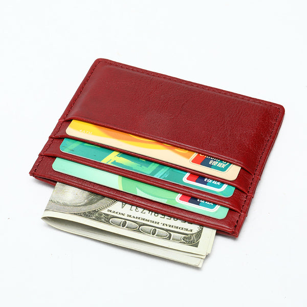 Real soft leather multi-card small card bag imitation cowhide change bag bank card portable card holder as gift factory wholesale