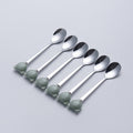 Bear spoon avocado color (6 pieces)