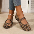spring/autumn new arrival: leopard print flat shoes for cross-border e-commerce. plus sizes available. 0.5cm difference tolerable. wholesale options available. dropshipping to  and