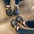 New women's half-slippers, closed-toe slides, summer outdoor sandals, thick-soled non-slip fashion beach sandals for female students