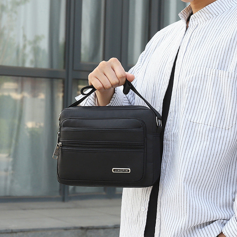 New casual shoulder bag, do business, collect money, messenger bag, men's and women's multi-layer cashier bag, casual large-capacity travel bag