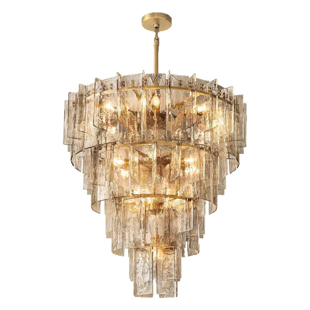 Villa living room chandelier light luxury main lighting high-end post-modern American luxury French empty duplex floor chandelier