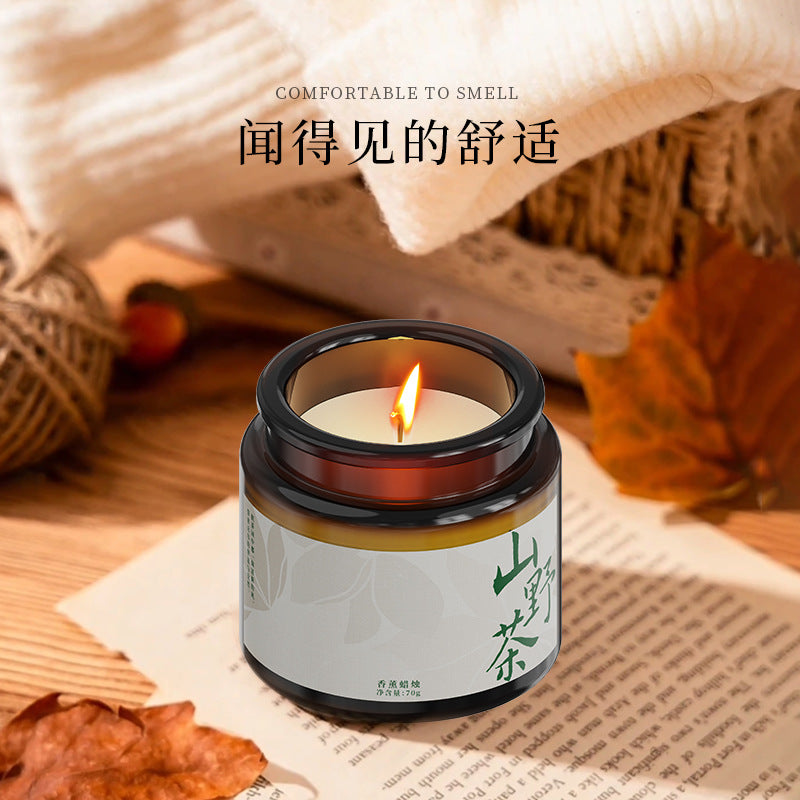 Wholesale home fragrance candles: fresh scented bedroom ambiance, solid perfume, long-lasting fragrance, odor eliminator, new arrivals