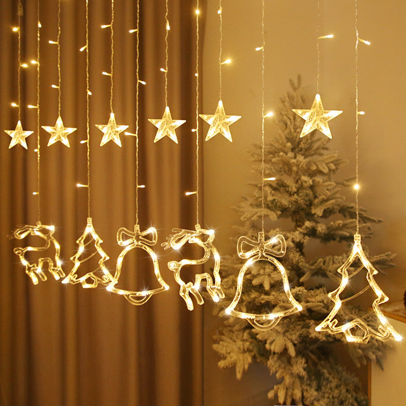 Christmas lighting led lights string star lights room dormitory arrangement holiday decoration string lights deer curtain lights