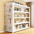 Household shelving unit, multi-tier floor storage rack for living room, balcony, kitchen, and general storage - iron shelving system