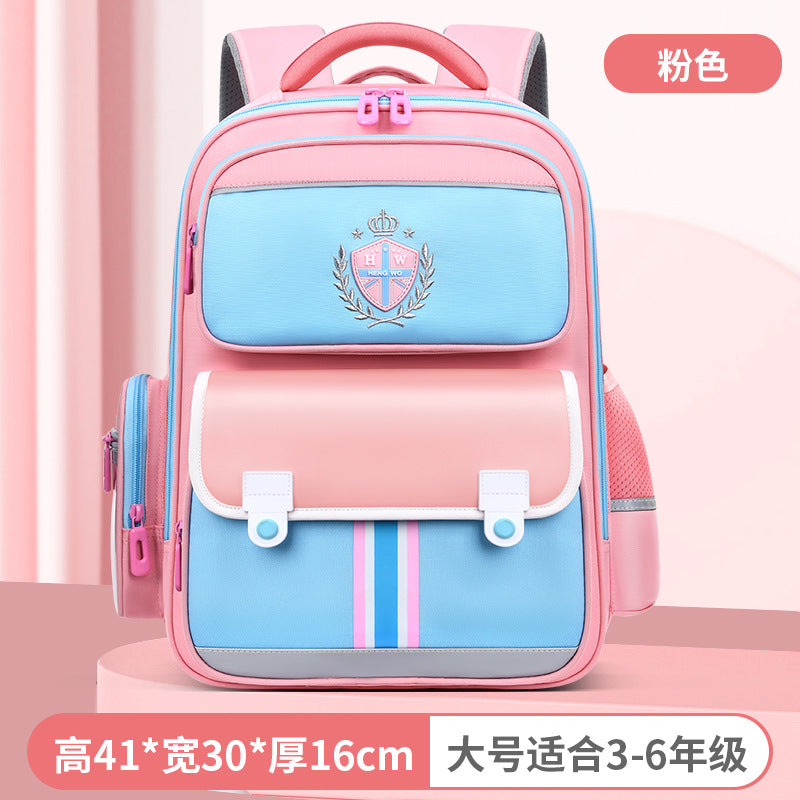 New arrival waist and spine protection to reduce the burden of primary school bags for men and women, 3 to 6 grade kids backpacks, large capacity abrasion resistant