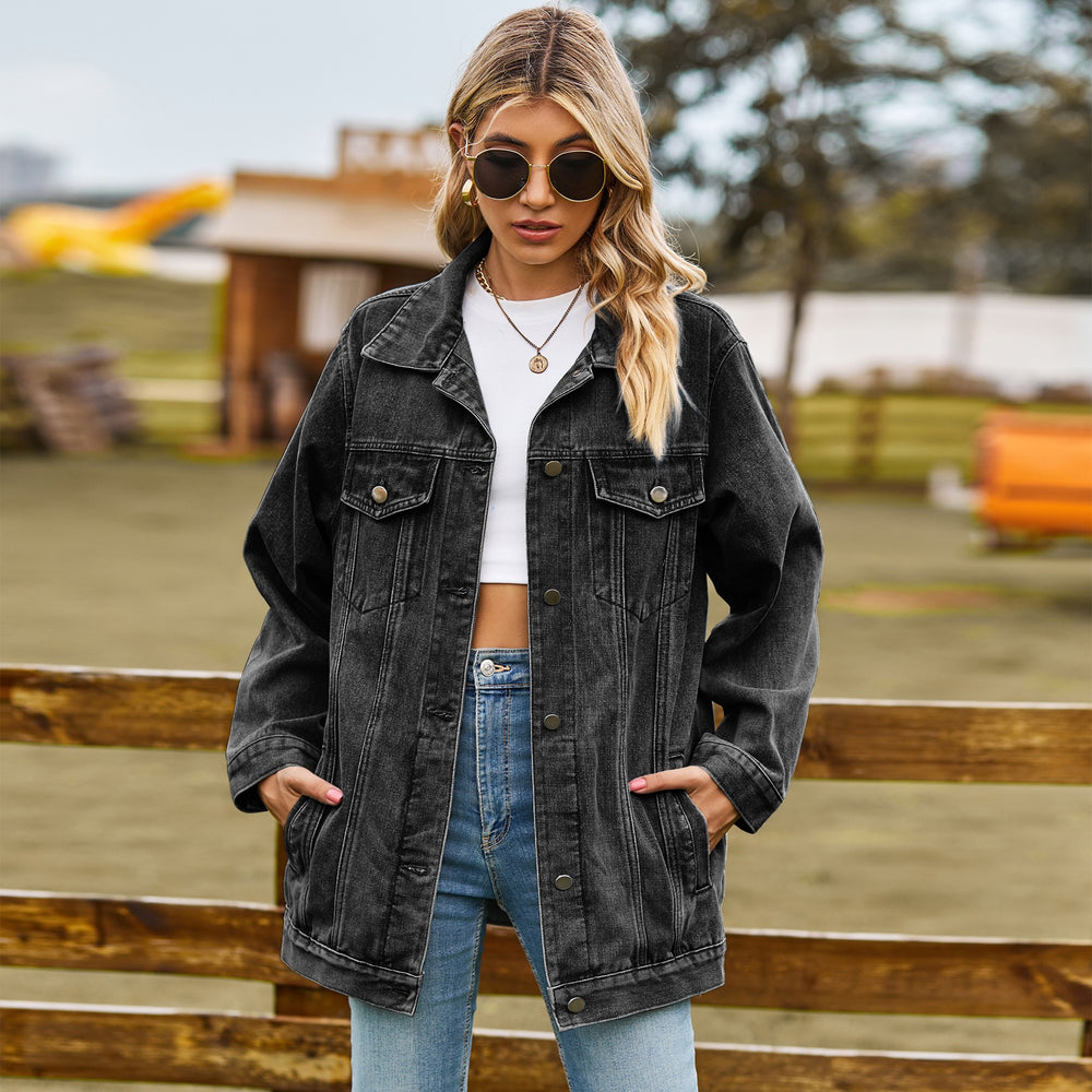 foreign trade fashion  new arrivaleasiest for match classic retro classic loose denim outweartops women