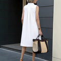 Amazon fashion urban minimalist chic versatile polo collar dress - women's new summer slimming dress