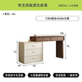 Solid wood dressing table, chinese style, light brown walnut, song style telescopic small apartment bedroom chest of drawers all-in-one dressing table